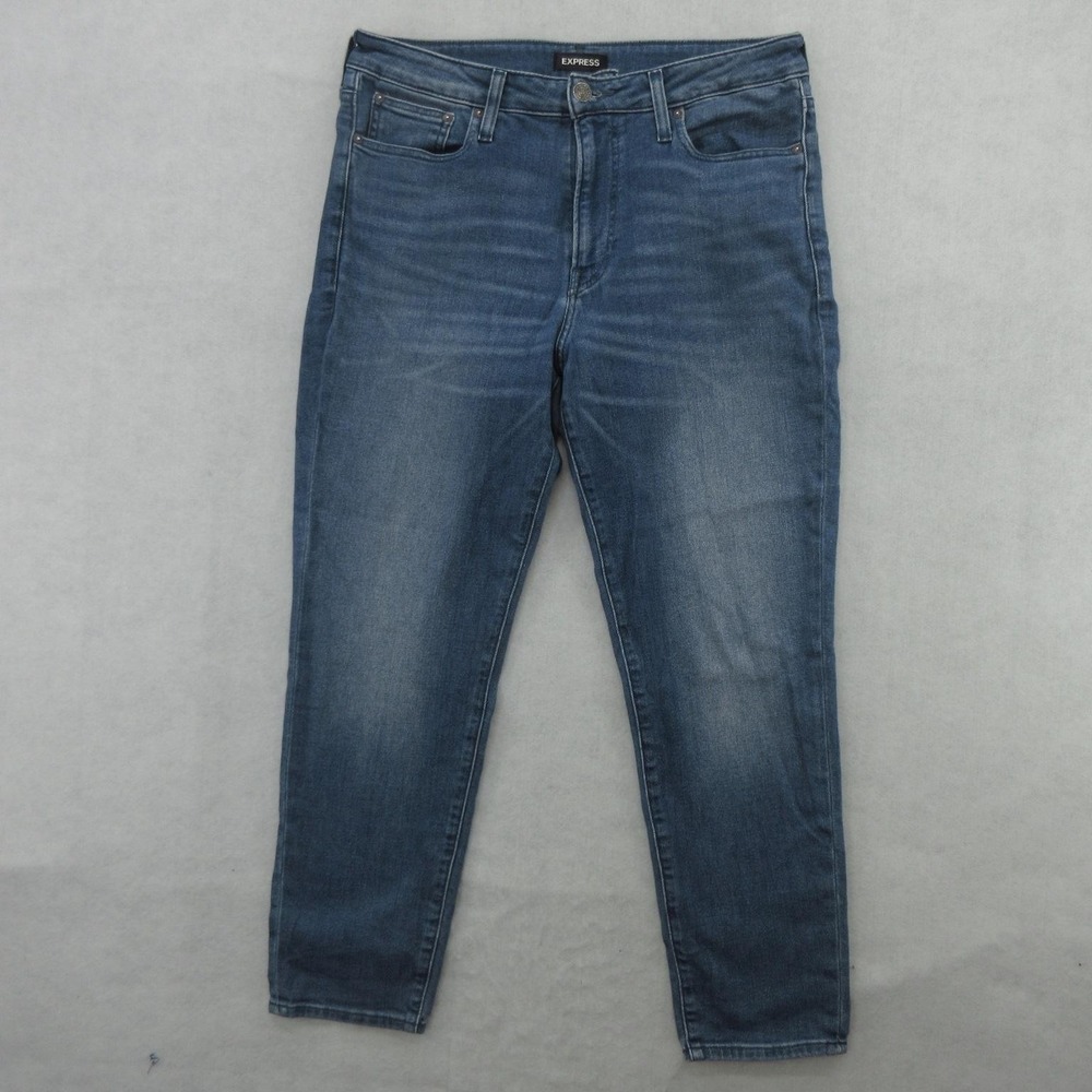 Express Hyper Stretch Jeans Mens 34x28 Blue Athletic Slim Tapered Denim Pants
